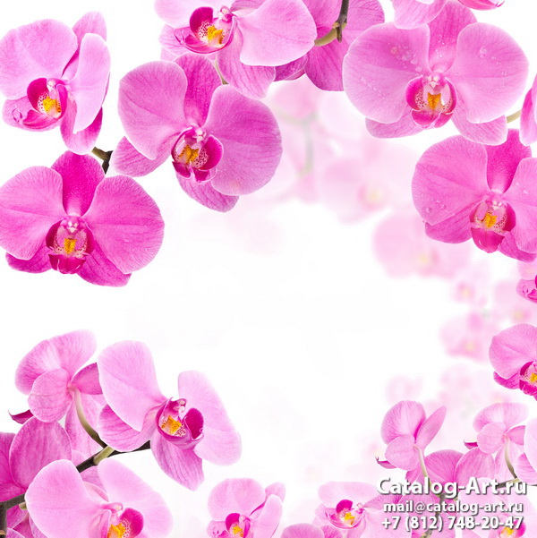 картинки для фотопечати на потолках, идеи, фото, образцы - Потолки с фотопечатью - Розовые орхидеи 85